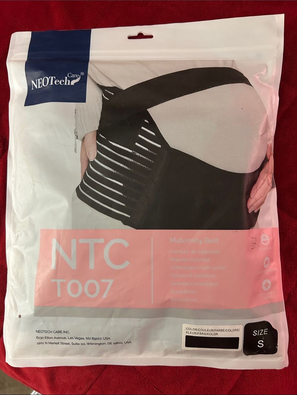 Black Maternity Support Belt - Small